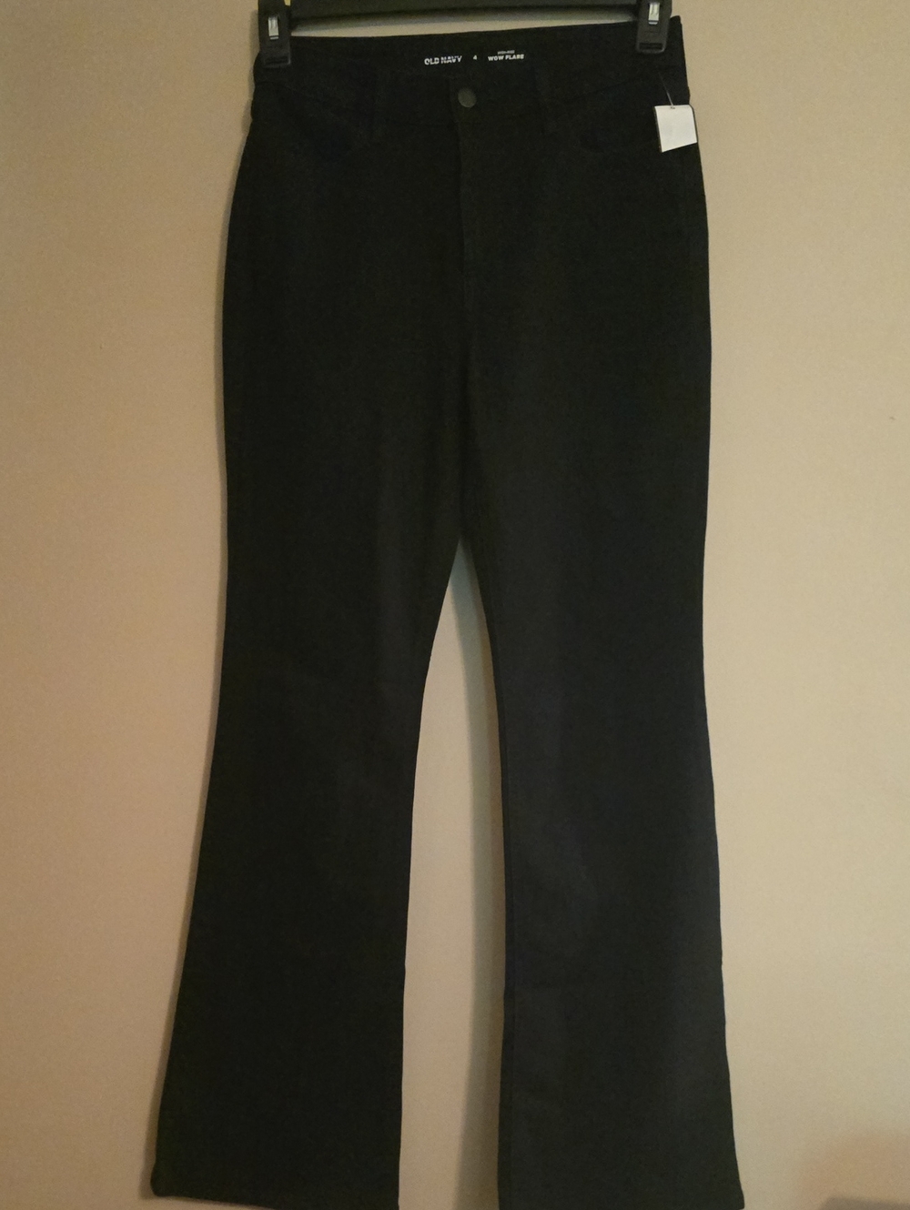 New Old Navy Women's Size 4 High-rise Wow Flare Black Denim Jeans
